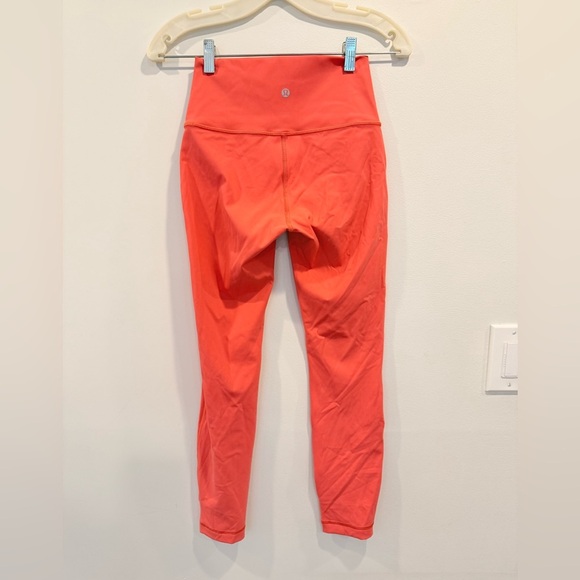 🔥Lululemon Bright Orange High-Waisted Leggings🔥 - Picture 2 of 6